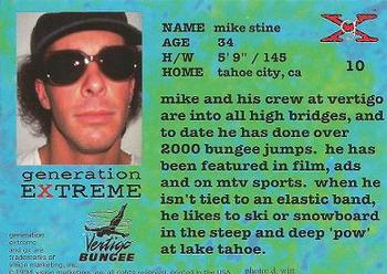 1994 Vision Generation Extreme #10 Mike Stine Back